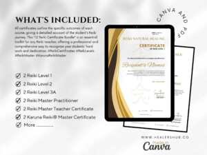 Reiki Master Teacher Certificate Illustration