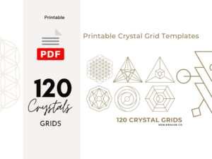 120 Printable Crystal Grids Templates | 120 Sacred Geometry Templets | 120 Crystal Grids Layouts | 120 Printable Crystal Grid Templates PDF
