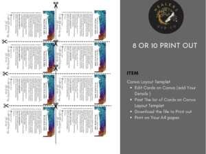 il 1140xN.4467007984 t8hu 400 Editable And Printable Crystal Meaning Cards | | Editable and Printable | Crystals Meaning |Metaphysical properties | Health |Chakras | Zodiacs Instant download Crystal Benefits Card, Gemstone Card, Crystal Properties Card Deck Printable Our crystal cards are fully customized and very user-friendly. Simply alter them with the free graphic design application Canva. You may quickly print your cards at home, at a local print shop, or via any online printing service. This is a digital file. There will be no physical item sent. After your payment is verified, you will be able to download the file to your computer. There will be no waiting or delivery fees.