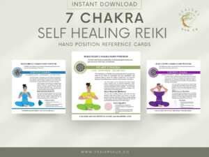 il 1140xN.4823664251 iqal Self Healing Reiki Hand Position Reference Cards - Transform your Reiki practice with our 7 Chakras Self Healing Reiki Hand Position Reference Cards! Crafted with the utmost care and guided by Reiki masters and practitioners, these cards are the perfect tool for Reiki professionals and those who enjoy self Reiki to better understand each Reiki hand pose.