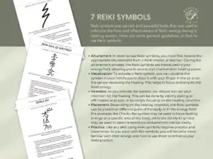 il 1140xN.4826056653 3g7g 7 Reiki Symbols Meaning Cards , Usui Reiki Symbols, Editable Reiki Symbol Cards, Reiki Healing Cards - This digital product includes 7 Editable Reiki Symbol Cards, each featuring a beautiful cover image and a short description of the symbol, its meaning, and how to draw it. You will also receive a social media call to action exit card, allowing you to share the symbols with others on Instagram or other social media platforms.