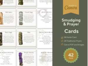 il 1140xN.4865930638 n1xr Smudging & Prayer Cards Set - Spiritual Cleansing Herbs Guide, Sacred Rituals, Inspiring Prayers, Personal Growth, Unique Gift Idea - Our smudging cards feature detailed information on various herbs and plants traditionally used in smudging rituals, including Pine, White Sage, Blue Sage Smudge, Black Sage Smudge and more
