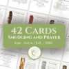 Smudging & Prayer Cards Set - Spiritual Cleansing Herbs Guide, Sacred Rituals, Inspiring Prayers, Personal Growth, Unique