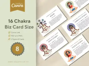 Chakra Card Set - Printable PDF & Canva Template