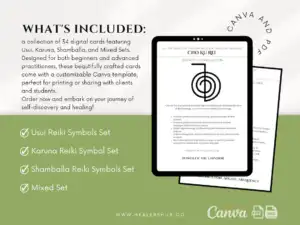 il 1140xN.4915290915 t9qc Reiki Symbols Bundle: Digital Cards with Canva Template | Usui, Karuna, Shamballa & Mixed Sets - Discover the power of Reiki healing with the Reiki Symbols Bundle, a collection of 34 digital cards featuring Usui, Karuna, Shamballa, and Mixed Sets.