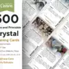 500 Crystal Meaning Textable ,Editable and Printable Cards -Crystal meaning cards, editable, text writable and printable. For personal use and crystal shops