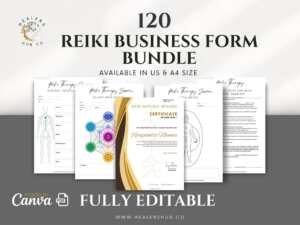 il 1140xN.5021562935 fmbl Reiki Business Forms Bundle | Toolkit for Reiki Practitioners | Agreements, Session Forms, Planners, Trackers ,Intake Form, Certificates - Step up your Reiki practice today with our Reiki Business Form Bundle. Streamline operations, boost professionalism, enhance client satisfaction, and watch your Reiki business flourish. Your holistic solution for a fulfilling and efficient Reiki business journey is here.