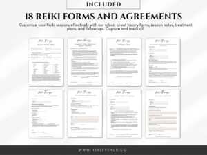 il 1140xN.5021564165 aihr Reiki Business Forms Bundle | Toolkit for Reiki Practitioners | Agreements, Session Forms, Planners, Trackers ,Intake Form, Certificates - Step up your Reiki practice today with our Reiki Business Form Bundle. Streamline operations, boost professionalism, enhance client satisfaction, and watch your Reiki business flourish. Your holistic solution for a fulfilling and efficient Reiki business journey is here.