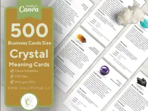 Crystal Shop cards with 500 Ready-Made Crystal Meaning Cards