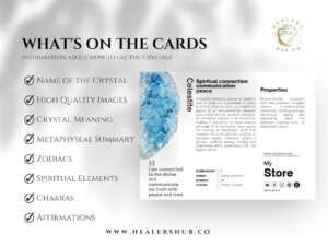 Over 500 Crystal Cards - Editable Canva Templates, PDFs, JPEGs - Ideal for Crystal Enthusiasts and Shops