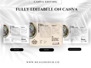 Customizable Crystal Cards with Images - Canva Templates, PDFs, JPEGs - For Personal Use or Crystal Shops