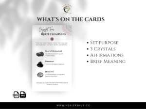 il 1140xN.5265867251 tkds 28 Chakras and Crystals Cards Set: Editable, Printable, Chakra Affirmations Crystal Meaning, Canva & PDF Formats Unlock the transformative power of chakras and crystals with our meticulously designed digital cards set. Delve deeper into spiritual insight, using cards that are not only visually captivating but also fully customizable to resonate with your unique energy.