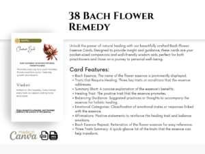 il 1140xN.5486433584 smhy Bach Flower Remedy Cards - Healing Traits Pocket Reference & A4 Sheet - Printable PDF | Canva Template - Emotional Balance Affirmation Cards . Discover Inner Harmony with Bach Flower Remedy Cards - Your Essential Guide to Emotional Well-being [Healing Traits, Balancing Guidance, Affirmations]