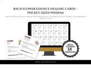 il 1140xN.5556642769 1j2b Bach Flower Remedy Cards 1080 - Healing Traits Reference- Printable PDF , Canva Template , Social media post - Emotional Balance - Discover Inner Harmony with Bach Flower Remedy Cards - Your Essential Guide to Emotional Well-being [Healing Traits, Balancing Guidance, Affirmations]