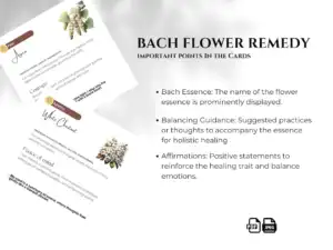 il 1140xN.5556642885 r1oc Bach Flower Remedy Cards 1080 - Healing Traits Reference- Printable PDF , Canva Template , Social media post - Emotional Balance - Discover Inner Harmony with Bach Flower Remedy Cards - Your Essential Guide to Emotional Well-being [Healing Traits, Balancing Guidance, Affirmations]