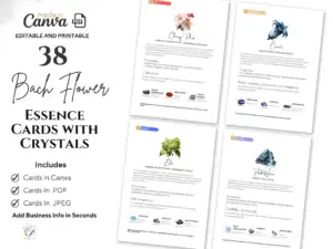 il 1140xN.5559868707 8i0b Bach Flower Cards with Crystals, Bach Flower Essence Crystal, Aromatherapy, and Homeopathy - Editable & Printable |Bach Remedy Healing Cards 🌸 Discover the Power of Bach Flowers & Crystals: Dive into our unique collection of 38 digital Bach Flower Cards, each thoughtfully paired with 3 corresponding crystals.