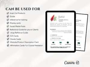 A tablet displaying an Australian Bush Flower Essence business card template for Bottlebrush, highlighting its various uses.