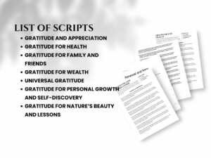 Gratitude meditation script with suggested crystals for mindfulness practice
