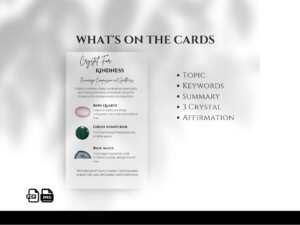 il 1140xN.5679718828 2rdv Are you intrigued by the world of crystals and their potential for healing, personal development, and a deeper spiritual connection? The 256 Crystal Kit Card Bundle is your comprehensive guide to unlocking the power of these natural wonders. Packed with beautifully designed cards and insightful information, this bundle has everything you need to deepen your crystal practice or start a transformative new journey. &nbsp;