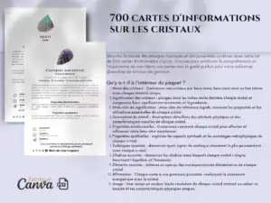 il 1140xN.5693363102 1vsw Cartes de Signification de Cristaux à Éditer et Imprimer avec Images | Propriétés Métaphysiques, Chakras, et Zodiacs  Découvrez notre collection exclusive de 700 cartes de cristal, à la fois éditables et imprimables, conçues spécialement pour les passionnés de spiritualité et de bien-être. Chaque carte est une invitation à explorer les pouvoirs mystiques et les bienfaits des cristaux.