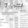 7 printable guided gratitude meditation scripts with crystals for mindfulness and positivity.