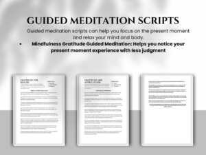 Guided meditation scripts with crystals for mindfulness and positivity. Scripts focus on gratitude for health, appreciation, and more
