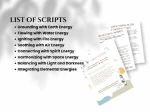 il 1140xN.5726048543 57io <h2>8 Element Guided Meditation Scripts Bundle - Mindfulness & Spiritual Healing PDFs - Earth, Air, Fire, Water, and More -</h2> <p data-sourcepos="5:1-5:210">Are you seeking a deeper connection with the natural world and your own spirit? Feel the raw, transformative energy of the elements flow through you with our exclusive "8 Elements Guided Meditation Scripts.</p>