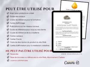il 1140xN.5741409693 i0pf Cartes de Signification de Cristaux à Éditer et Imprimer avec Images | Propriétés Métaphysiques, Chakras, et Zodiacs  Découvrez notre collection exclusive de 700 cartes de cristal, à la fois éditables et imprimables, conçues spécialement pour les passionnés de spiritualité et de bien-être. Chaque carte est une invitation à explorer les pouvoirs mystiques et les bienfaits des cristaux.