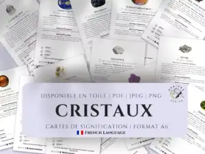 il 1140xN.5741409699 kq6o Cartes de Signification de Cristaux à Éditer et Imprimer avec Images | Propriétés Métaphysiques, Chakras, et Zodiacs  Découvrez notre collection exclusive de 700 cartes de cristal, à la fois éditables et imprimables, conçues spécialement pour les passionnés de spiritualité et de bien-être. Chaque carte est une invitation à explorer les pouvoirs mystiques et les bienfaits des cristaux.