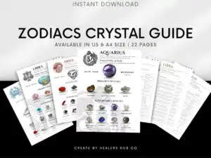 il 1140xN.5823949654 6g5y Zodiac Crystal Charts, Set of 12 Fully Editable & Printable Astrology Crystals, Zodiac with Birthstones, zodiac crystals, star sign Charts - Discover the cosmic connection between your zodiac sign and the healing world of crystals with our Zodiac Birthstone Charts. This exquisite set of 12 charts offers a unique blend of astrology and crystal healing, tailored to each star sign. Each guide is fully editable and printable, allowing you to personalize your journey with the stars and stones.