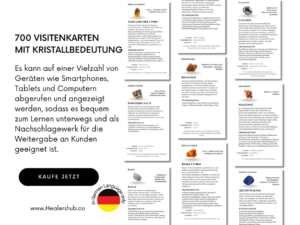 il 1140xN.5842369401 edy5 700 Kristall bedeutungen - Bearbeitbare und druckbare Karten mit Bildern für Kristal lgeschäfte. - Wir präsentieren die 700 bearbeitbaren und druckbaren Karten mit Kristallbedeutungen – die ultimative Ressource für Kristallliebhaber, Sammler und Ladenbesitzer. Dieses umfassende Set digitaler Karten ist dazu gedacht, Ihnen detaillierte Informationen über die Eigenschaften, Bedeutungen und Vorteile verschiedener Kristalle und Edelsteine zu bieten. Mit einem einfachen Sofort-Download erhalten Sie ein hochwertiges, anpassbares Kartendeck, das perfekt dafür geeignet ist, sich selbst oder Ihre Kunden über die Welt der Heilsteine aufzuklären.